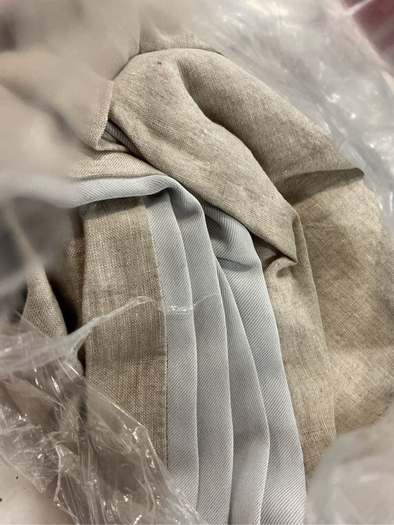 Condition photo showing Good Condition for european linen grommet room darkening curtain, 48x96, flax