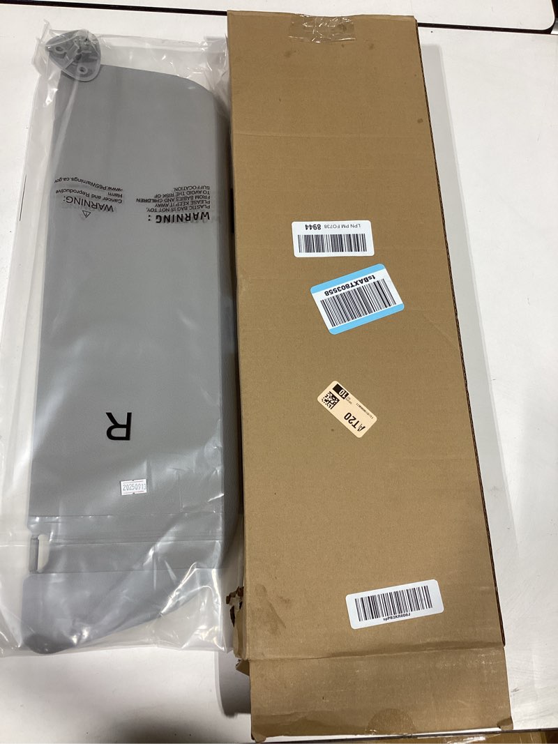 Condition photo showing New/Like New for sun visor fit for 2009-2014 ford e150 e250 e350 2015-2025 e-450 e-350 right passenger without light replace #9c2z-1504105-fa gray gray(right passenger side)