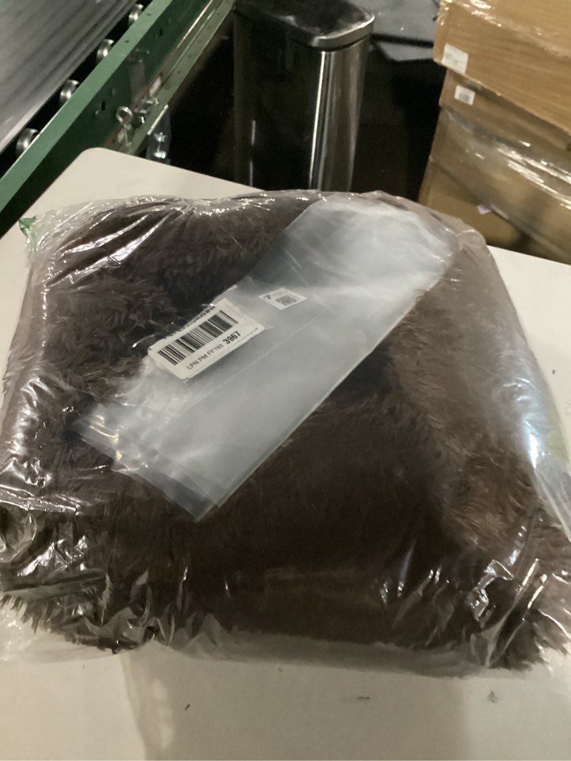 Condition photo showing Good Condition for Calming Donut Dogs Beds for Small Dogs Washable,23inch Plush Round Pet Bed for Cozy Sleep,Fluffy Faux Fur Large Cat Bed,Fits up to 25 lbs Pets,Chocolate Brown 23 inches Coffee