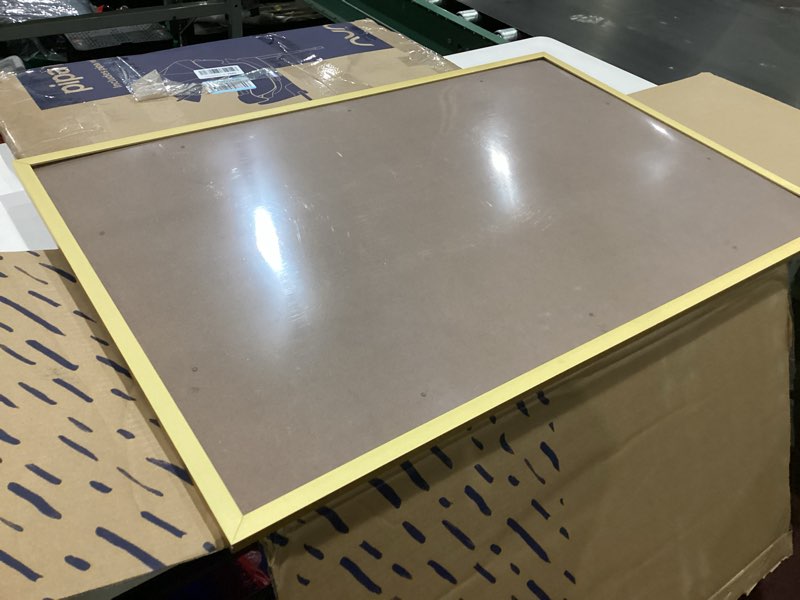 Condition photo showing As Is for photo frame slim design for wall display elegant desktop picture frame for home decor for birthdays graduations and special occasions golden