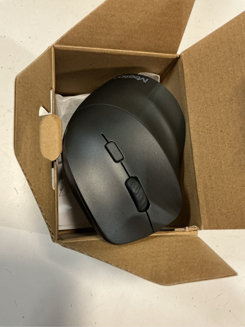 Condition photo showing Good Condition for meetion left-handed ergonomic mouse, wireless vertical rgb rechargeable mouse, bluetooth(5.2 + 3.0) & usb-a with usb-c adapter 4 adjustable dpi mice for mac/windows/pc/tablet/ipad black left-handed black ?for large left hands)