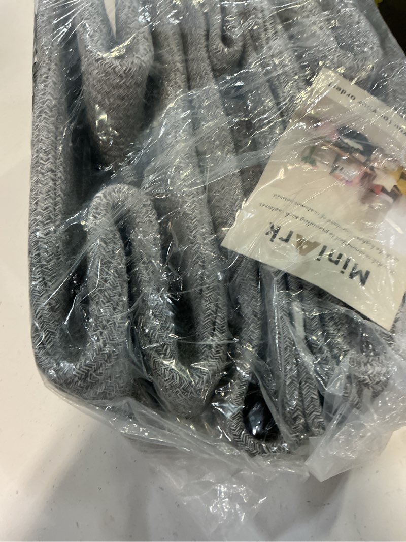 Condition photo showing Good Condition for large storage baskets for shelves, closet organizers bins for clothes blanket towels, baby nursery, toy baskets box, woven rope baskets, 17 x 13 x 7.5”, 3 packs mixed grey 3pcs-l17×w13×h7.5" mixed grey