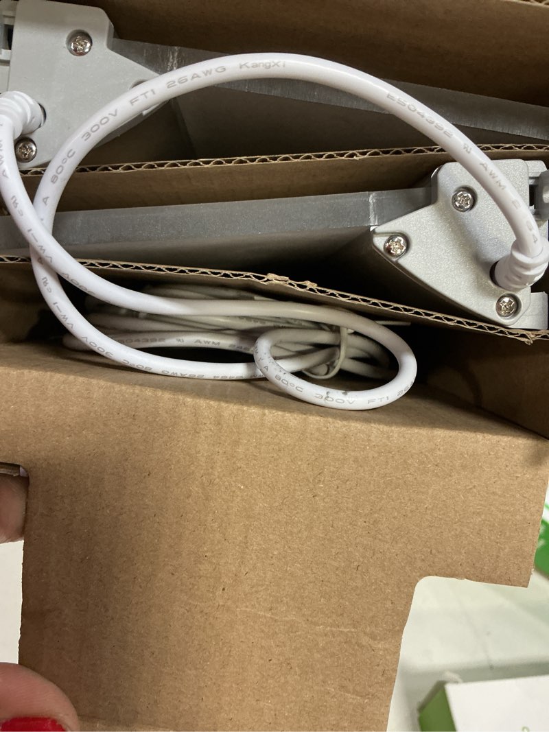 Condition photo showing As Is for onn rgbic led floating shelves, 2 pack
