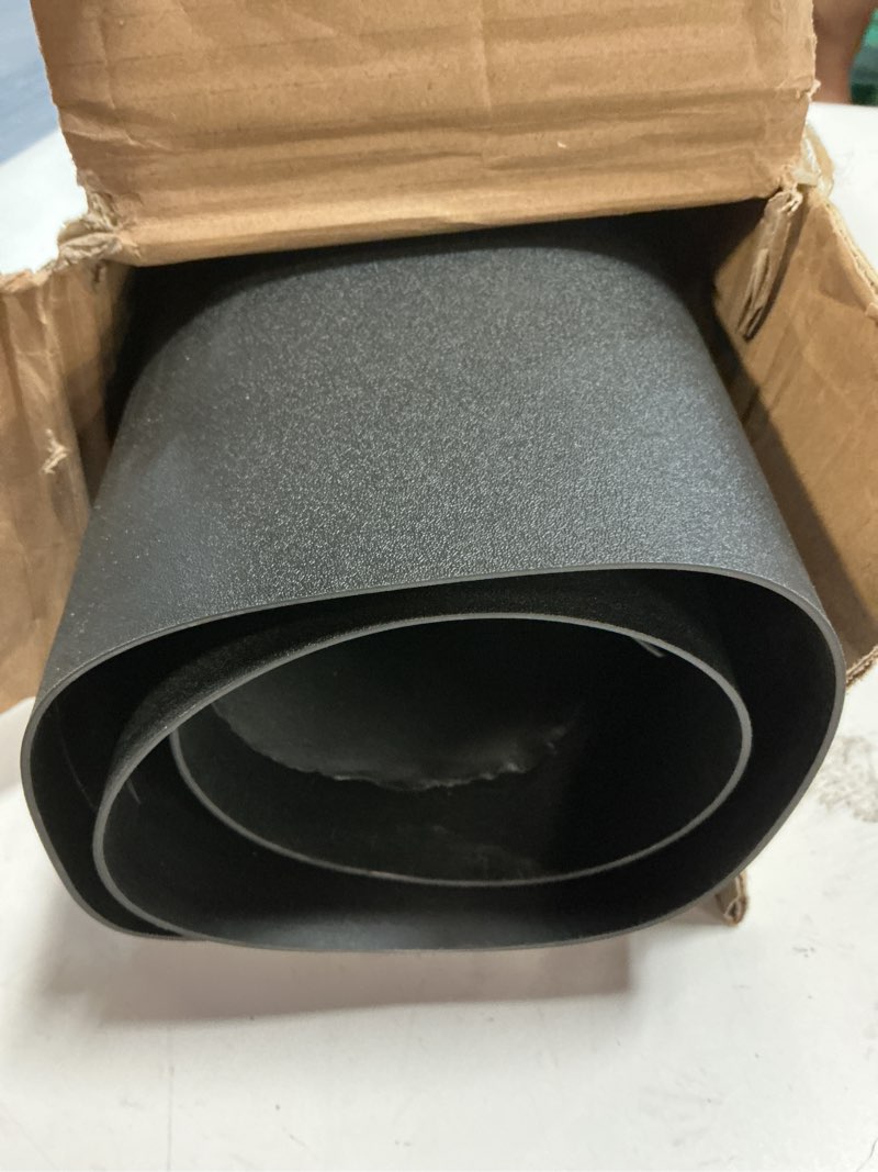 Condition photo showing Good Condition for barber shop salon floor chair mat - black semi circle hair stylist station anti fatigue mats - 3x4 - 1/2" thick 3?x4?
