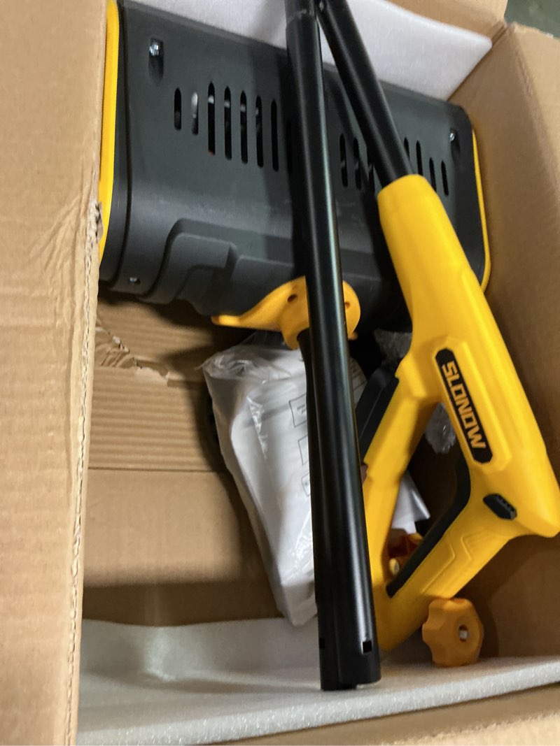 Condition photo showing Good Condition for Cordless Snow Shovel, 20V Electric Snow Blower Compatible with De-Wait(No Battery), 13.5 Inch Cordless Snow Removal Shovel with Directional Plate - Yellow No Battery-Yellow