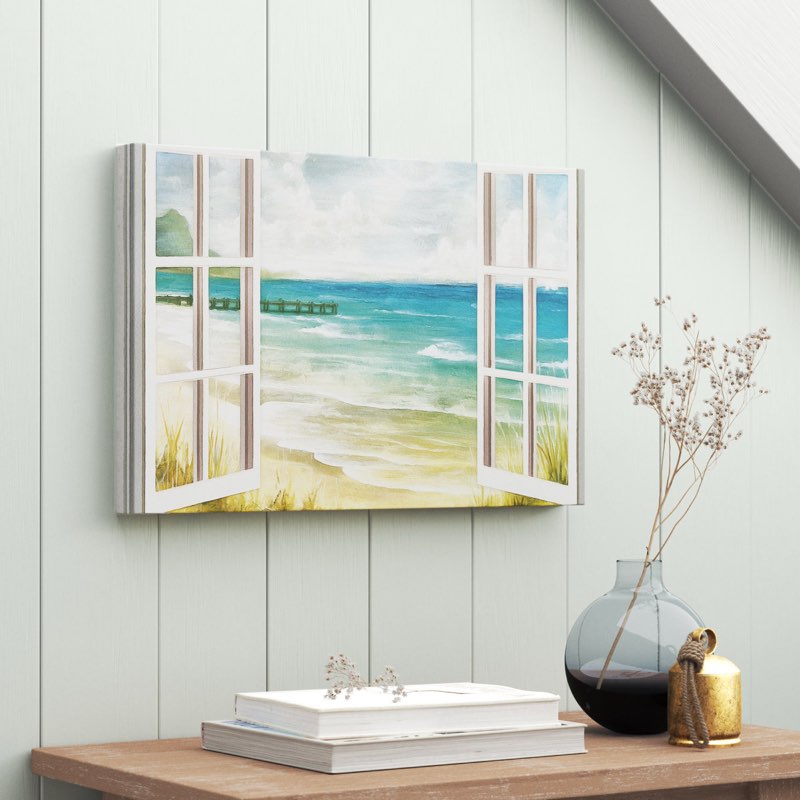Open Windows To Beach Paradise " 12 x 18”