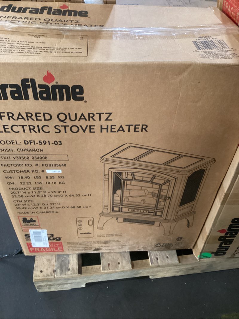 Condition photo showing New/Like New for duraflame Infrared Quartz Electiric Stove Heater - DFI-591-01 - Cinnamon 