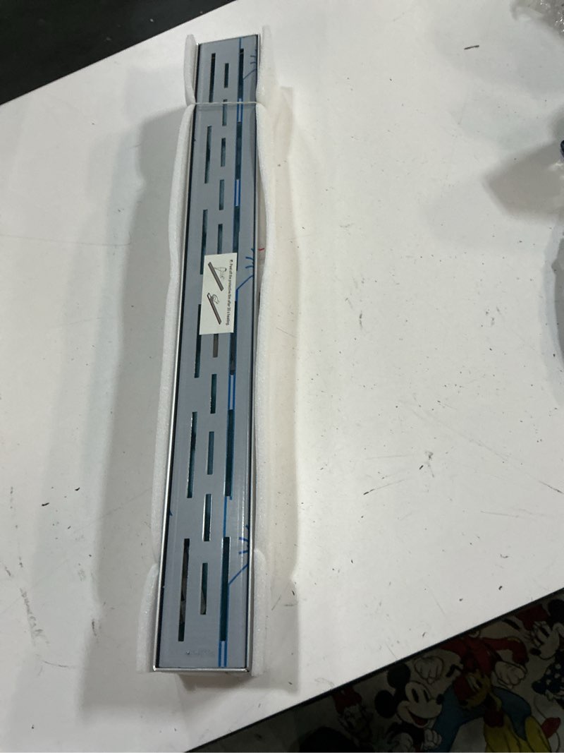 Condition photo showing New/Like New for neodrain 24-inch brushed linear shower drain with brick pattern grate | 304 stainless steel,durable bathroom floor drain,rectangle linear drain with hair strainer & adjustable feet,cupc certified stainless 24 in