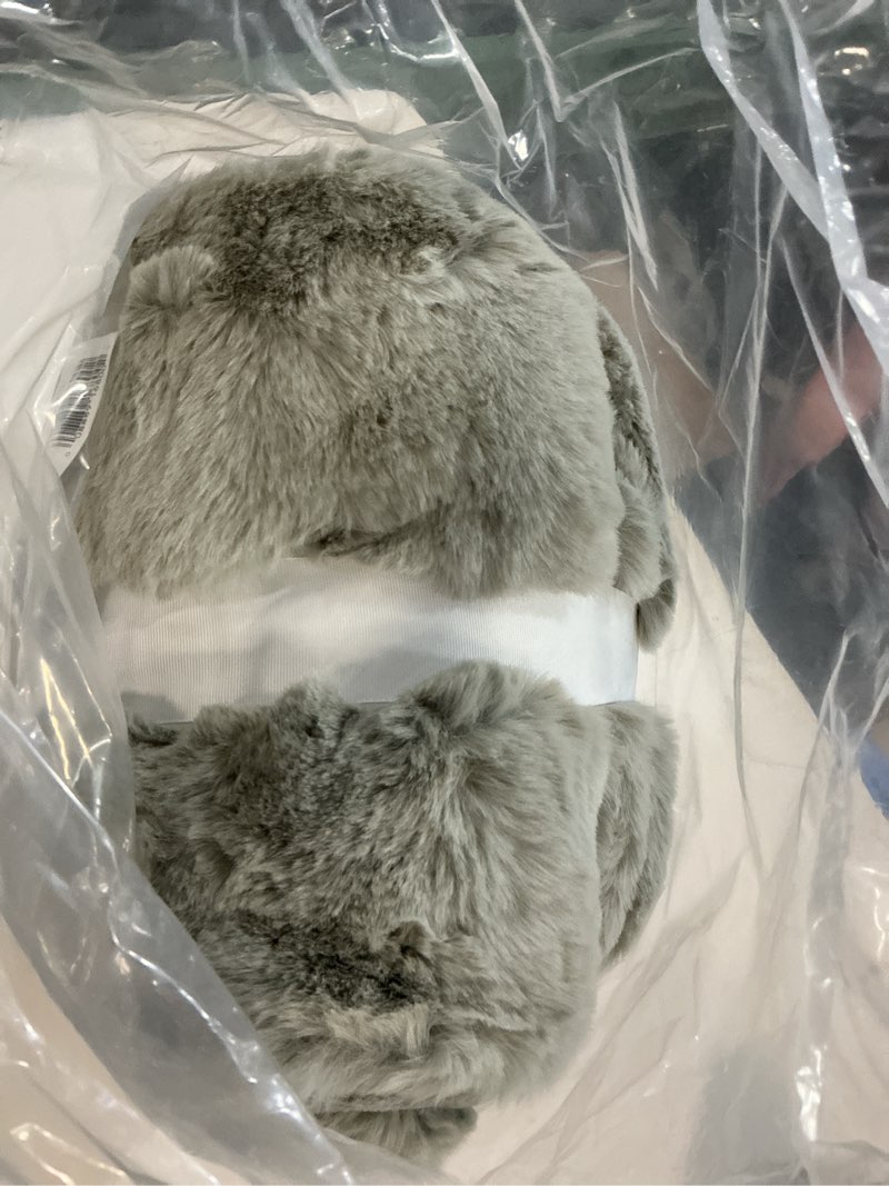 Condition photo showing New/Like New for ugg euphoria faux fur throw blanket, oversized warm throw for couch or chair, luxury bedroom decor, cozy soft blankets, machine washable, 50-inch x 70-inch, seal grey light grey throw