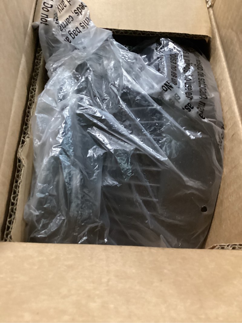 Condition photo showing New/Like New for amazon basics air circulator fan, desk fan for bedroom, home and office, with 90-degree tilt head, 3 speed settings, lightweight (4.2 lbs), 70 watts, black, 14.8"wx7.6"dx14.1"h 14.8"w x 7.6"d x 14.1"h