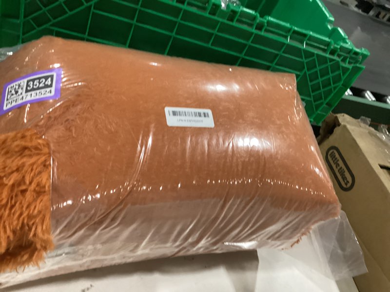 Condition photo showing New/Like New for amdrebio burnt orange area rugs for living room bedroom, fluffy plush furry fuzzy rug 5x8 for kids room decor aesthetic, modern cute shag floor dark orange carpet for nursery dorm classroom playroom 5' x 8' (rectangular) burnt orange