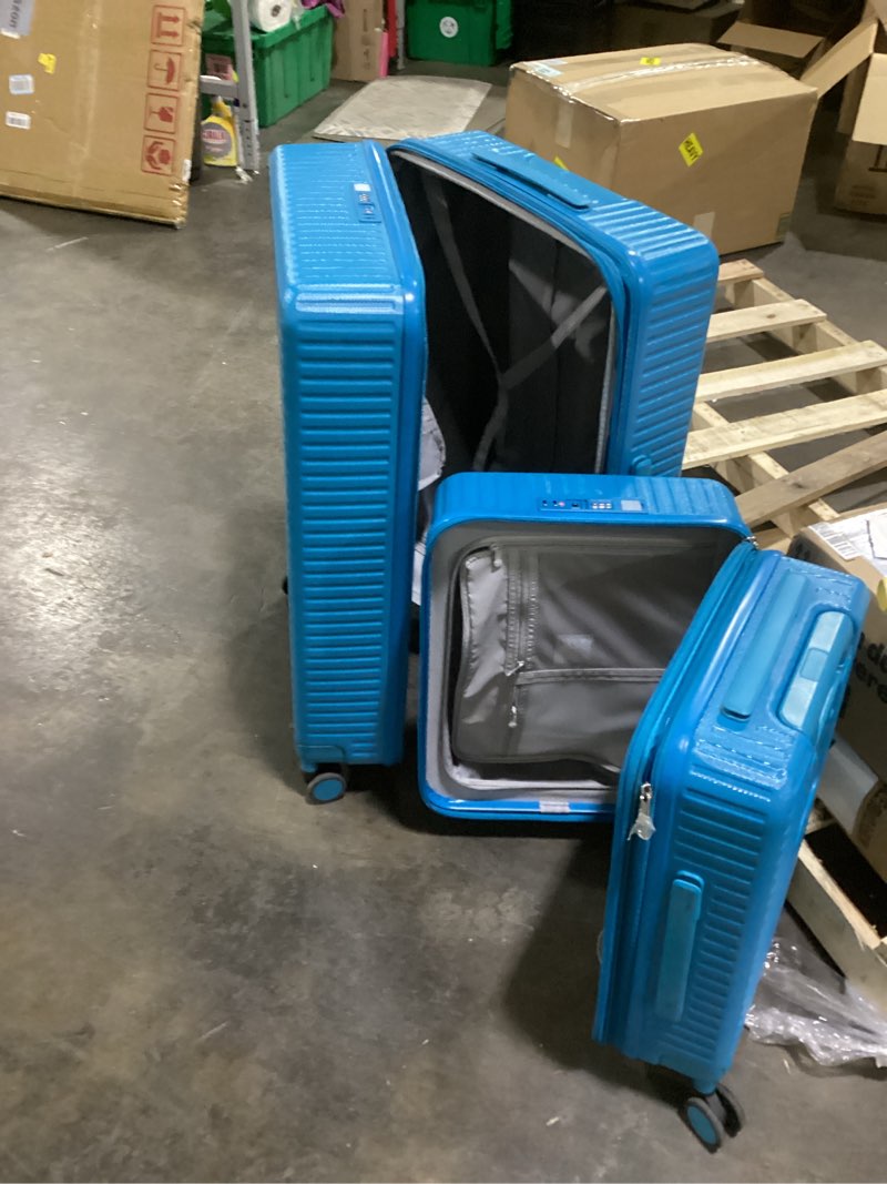 Condition photo showing As Is for HanTrip Hard Shell Suitcases Expandable Travel Luggage Sets 2 Piece, Carry on and Check in Luggage L