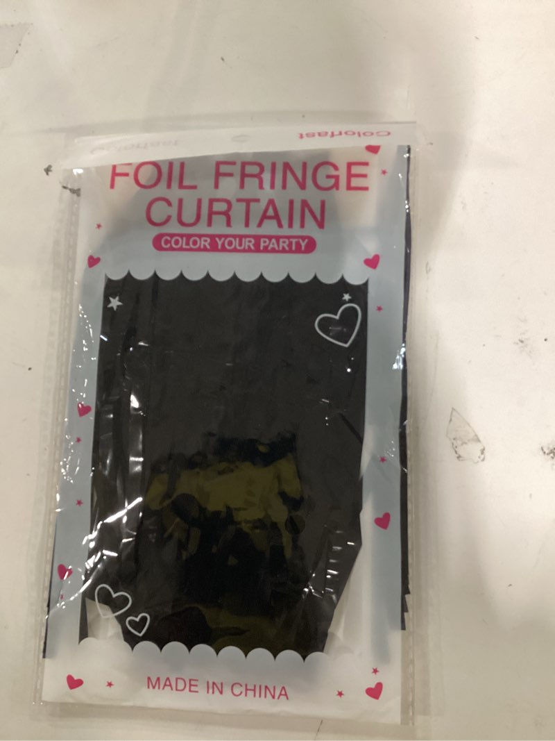 2 Pack Foil Curtain Backdrop Black Metallic Tinsel Foil Fringe Curtains Photo Booth Props for Birthday Wedding Engagement Baby Shower Bachelorette Christmas Holiday Celebration Party Decorations 2 PCS Black