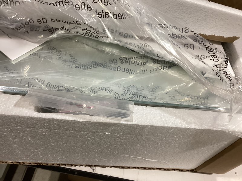 Condition photo showing Good Condition for TokeShimi 16x24 Beveled Mirrored Medicine Cabinet Wall Mounted or Recessed Medicine Cabinet with Mirror for Bathroom Brushed Nickel, Aluminum Framed Metal Mirror with Storage Adjustable 16x24 IN Single-Door Brushed Nickel