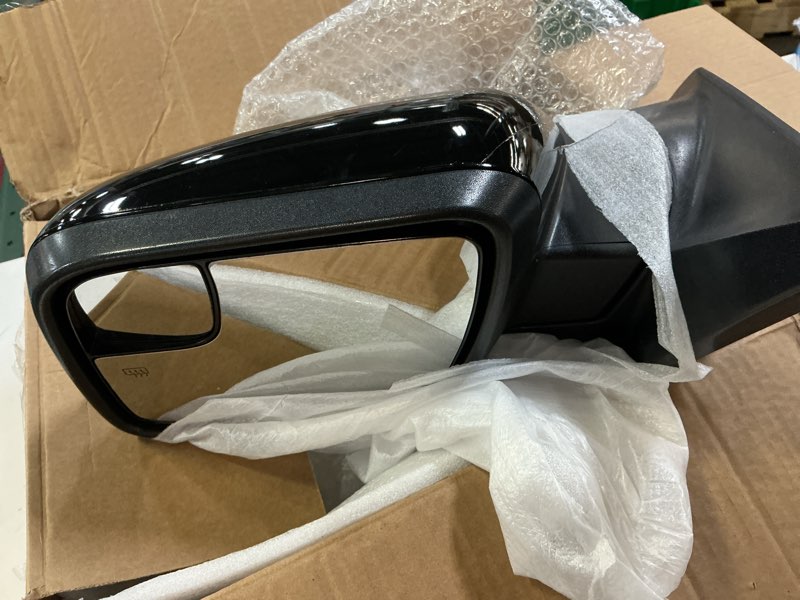 Condition photo showing Good Condition for left driver side mirror fit for ford explorer 2016-2019, rear view mirror with power folding/power heated/turn signal/puddle light/blinker/memory/support bsm, replace gb5z17683, 14pins
