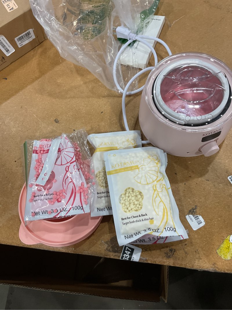 Condition photo showing Good Condition for kotamu digital wax warmer kit for hair removal, at home waxing kit for women sensitive skin brazilian facial hair body with 4 formulas hard wax beads target different type of hair