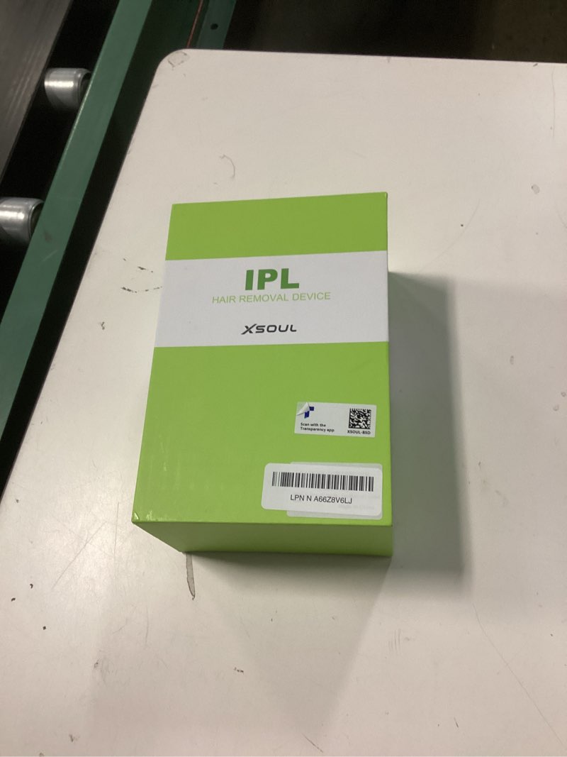 Condition photo showing New/Like New for xsoul at-home ipl hair removal for women and men permanent hair removal 999,999 flashes painless hair remover on armpits back legs arms face bikini line, corded white