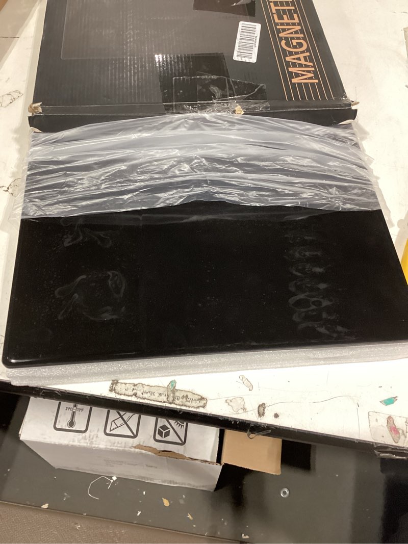 Condition photo showing As Is for magnetic barber mat with 6 magnets - 19.3"x12.6" non-slip tool organizer for clippers, station table pad | barber mats for grooming, salon & home use no slots