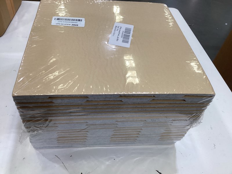 Condition photo showing New/Like New for 20 pack acoustic panels with self adhesive, 12" x 12" x 0.4" high density sound proof foam panels for walls, soundproof wall panels, brick sound absorbing panels for home studio office decor - gray gray 20 pack brick