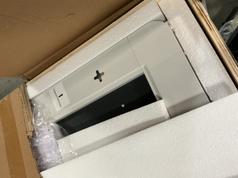 Condition photo showing As Is for (doesn’t turn on) 21 in. w x 64 in. h led light rectangular frameless rounded full length mirror floor mirror with 3 colors
