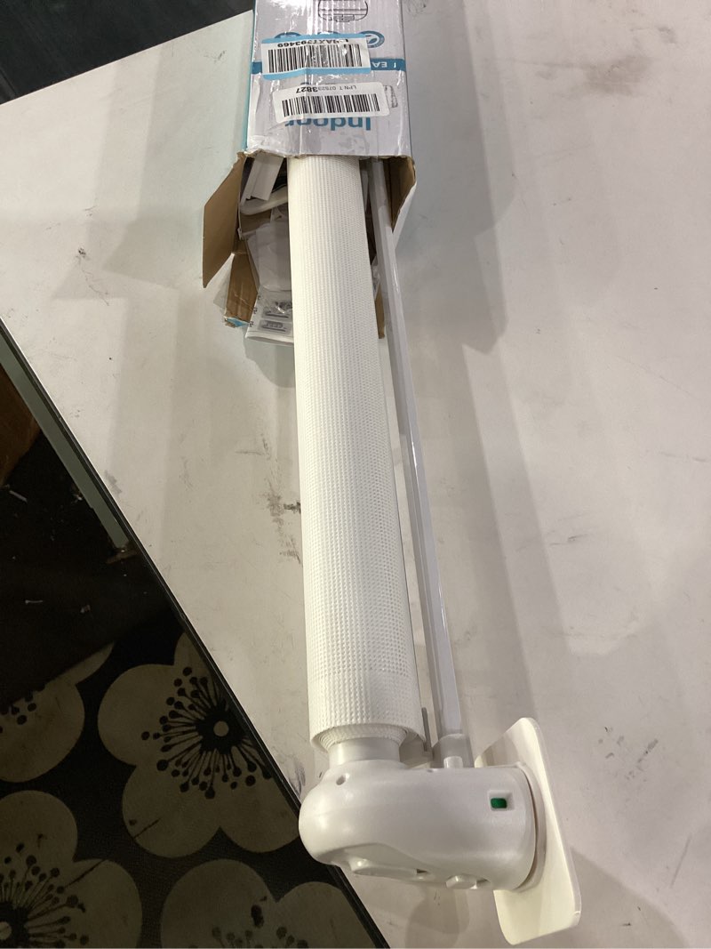 Condition photo showing Good Condition for retractable baby gates no drilling, probebi retractable dog gate for the house extends to 54" wide 33" tall, gates for baby indoor, stair gate for outdoor, staris, hallways, doorways, deck, porch a-white 33" tall x 54" wide-no drilling