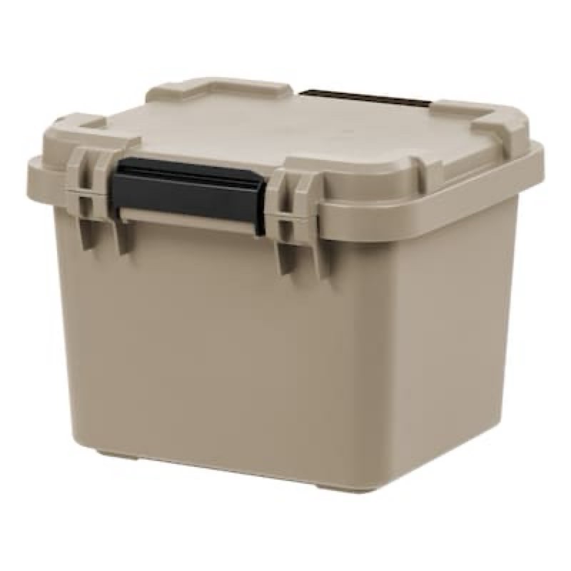project source small 7.4 -gallons ( 30 -quarts ) khaki yellow/solid heavy duty stackable tote with