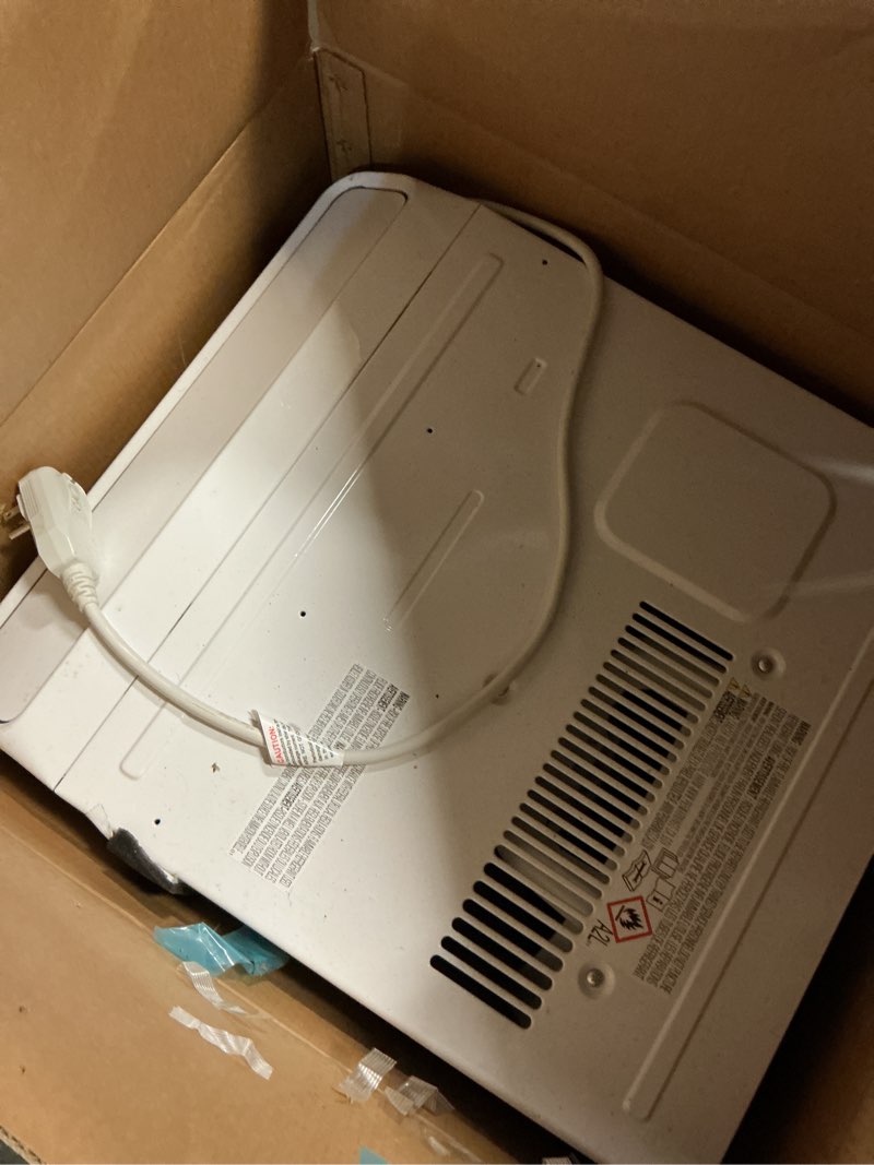Condition photo showing As Is for midea 8,000 btu easy cool inverter window air conditioner, cools up to 350 sq. ft.