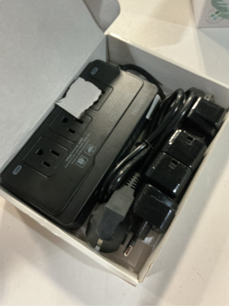 Condition photo showing Good Condition for 2000w voltage converter us to europe for hair dryers, 7-in-1 220v to 110v converter for european travel with 3 ac/2 usba/2 usbc ports, universal power converter adapter combo with eu/uk/it/au (black)