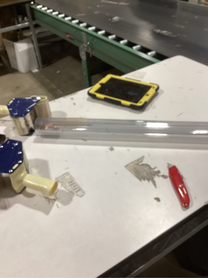 Condition photo showing Good Condition for Warmstar Clear Table Cover Protector 34 x 34 Inch,1.5mm Thick Plastic Table Cover Rectangle,PVC Clear Table Protector,Desk Protector Mat for Kitchen, Dresser, Writing Desk?Dining Room Table Clear 1.5mm 34 x 34 Inch