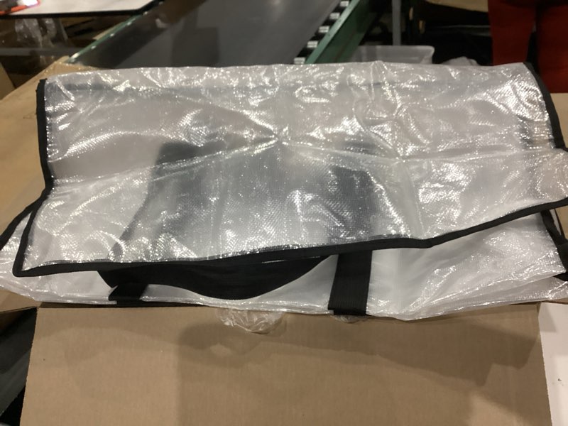 Condition photo showing Good Condition for 12 pack extra large heavy duty moving bags, clear storage bins with lids, reinforced handles & heavy-duty zippers moving boxes storage bags totes for clothes packing, dorms, college supplies, clear clear 16 pack