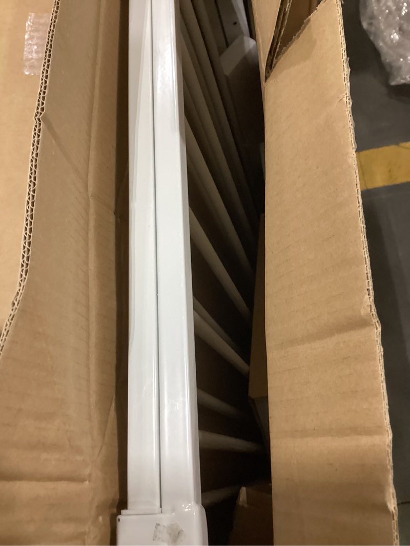 Condition photo showing Good Condition for regalo safety 29-43" top of stairs baby gate, extra wide baby gate, extra wide hardware mounted stair gate with banister & wall mount kit, walk-through safety gate with door for toddlers & pets white 29-43"w x 30.5"h
