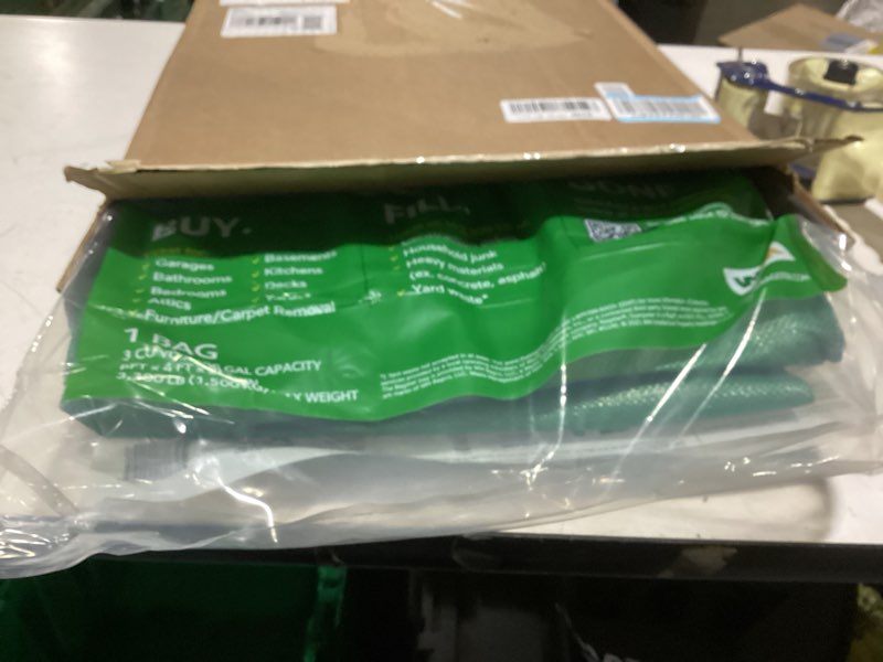 Condition photo showing Good Condition for bagster 3cuyd dumpster in a bag holds up to 3,300 lb, green