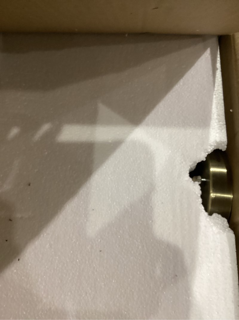 Condition photo showing New/Like New for 2025 Upgrade 3-Light Bathroom Light Fixtures, Brushed Brass Bathroom Lights Over Mirror with Clear Glass Globe Shade, Vanity Lights for Bathroom Kitchen Living Room Hallway Cabinet Bedroom Porch Brass 3-Light