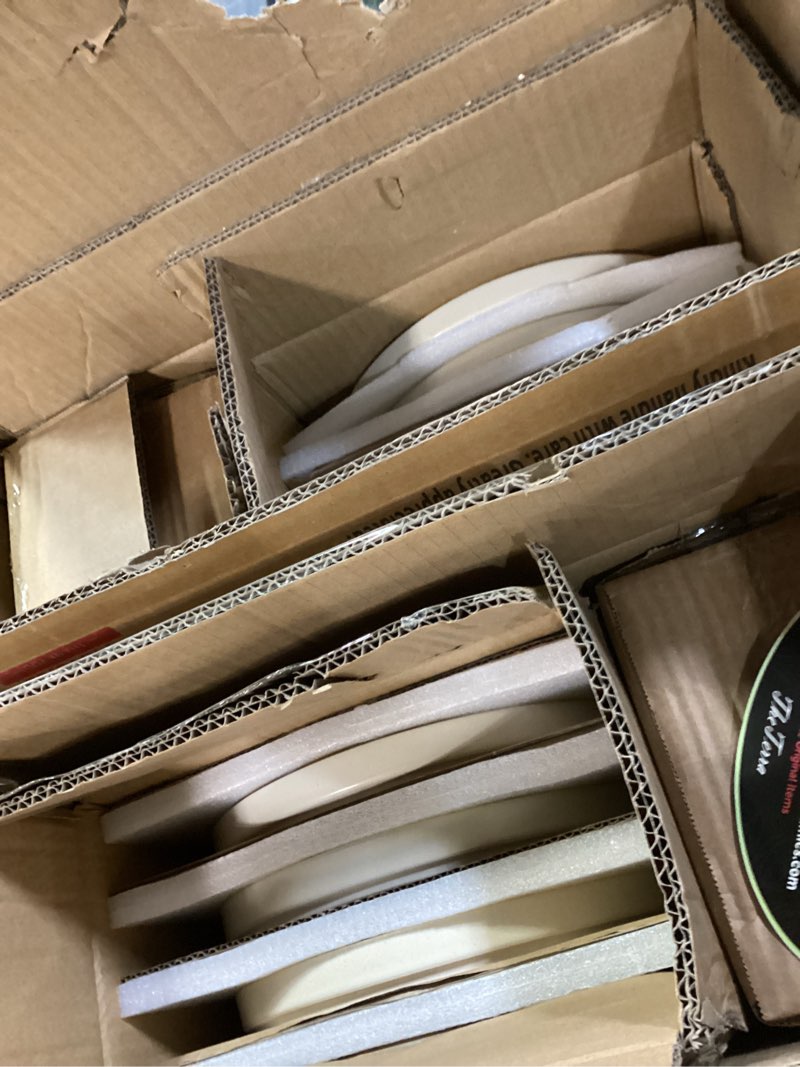 Condition photo showing Good Condition for TheTerra Ceramic Dinnerware Sets for 8, 24 Pieces Handmade Reactive Glaze Plates and Bowls Set, Scra