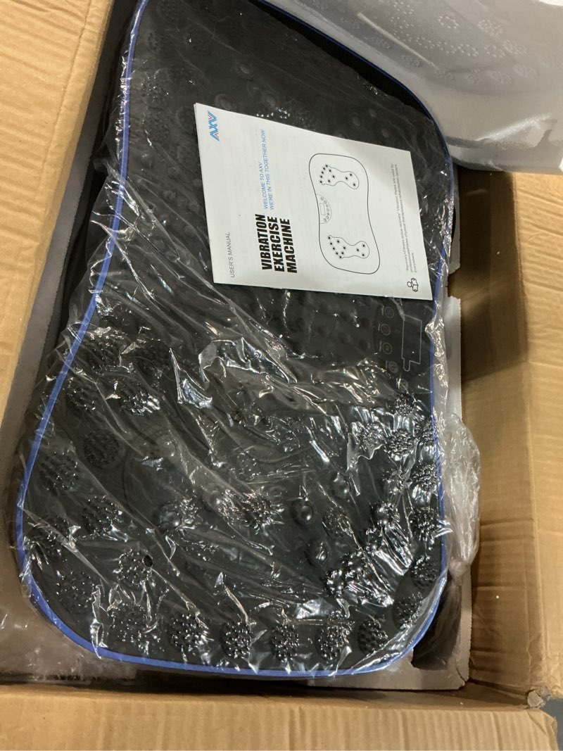 Condition photo showing Good Condition for axv vibration plate fitness platform exercise machine vibrating lymphatic drainage shaking workout full body shaker vibrate stand shake board sport gym pad for weight loss fat burner for women men massage-blue