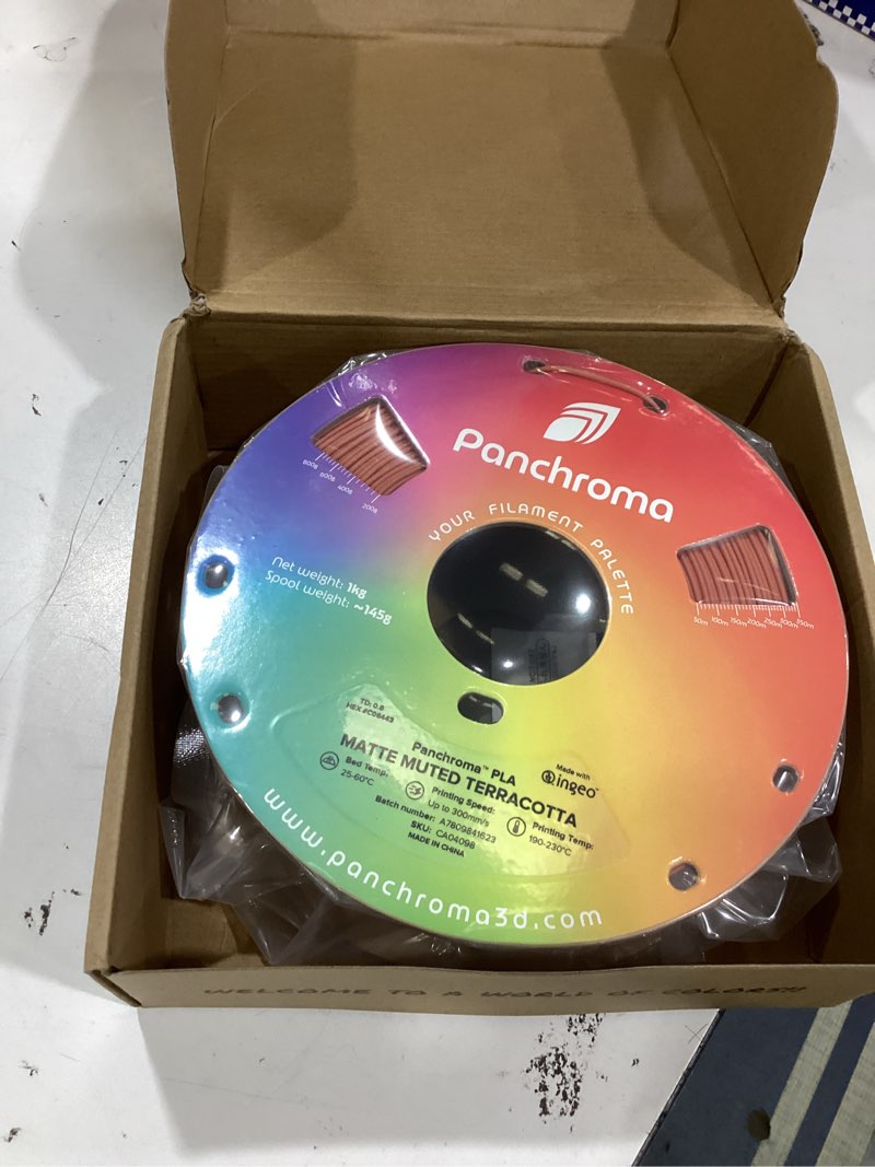 Condition photo showing Good Condition for polymaker panchroma matte pla filament 1.75mm, 1kg, muted terracotta | high speed 3d printing filament fits for most fdm 3d printers, smooth finish & hide layer lines, accuracy +/- 0.02mm matte muted terracotta 1kg