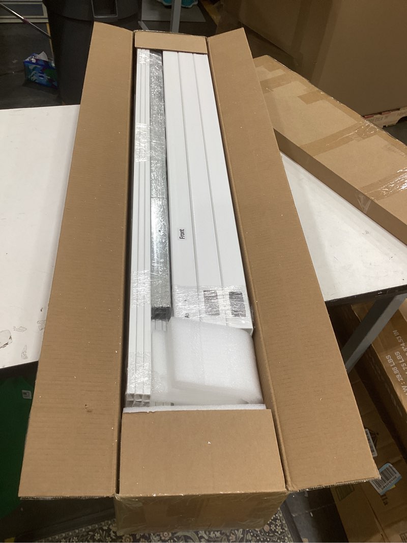 Condition photo showing Good Condition for 36"w x 45"h outdoor privacy screen, vinyl air conditioner fence with metal stake, no dig trash can enclosure for outside- 2 pvc panels, white, vertical, x-spvc-4536 36"w x 45"h vertical-2 panels