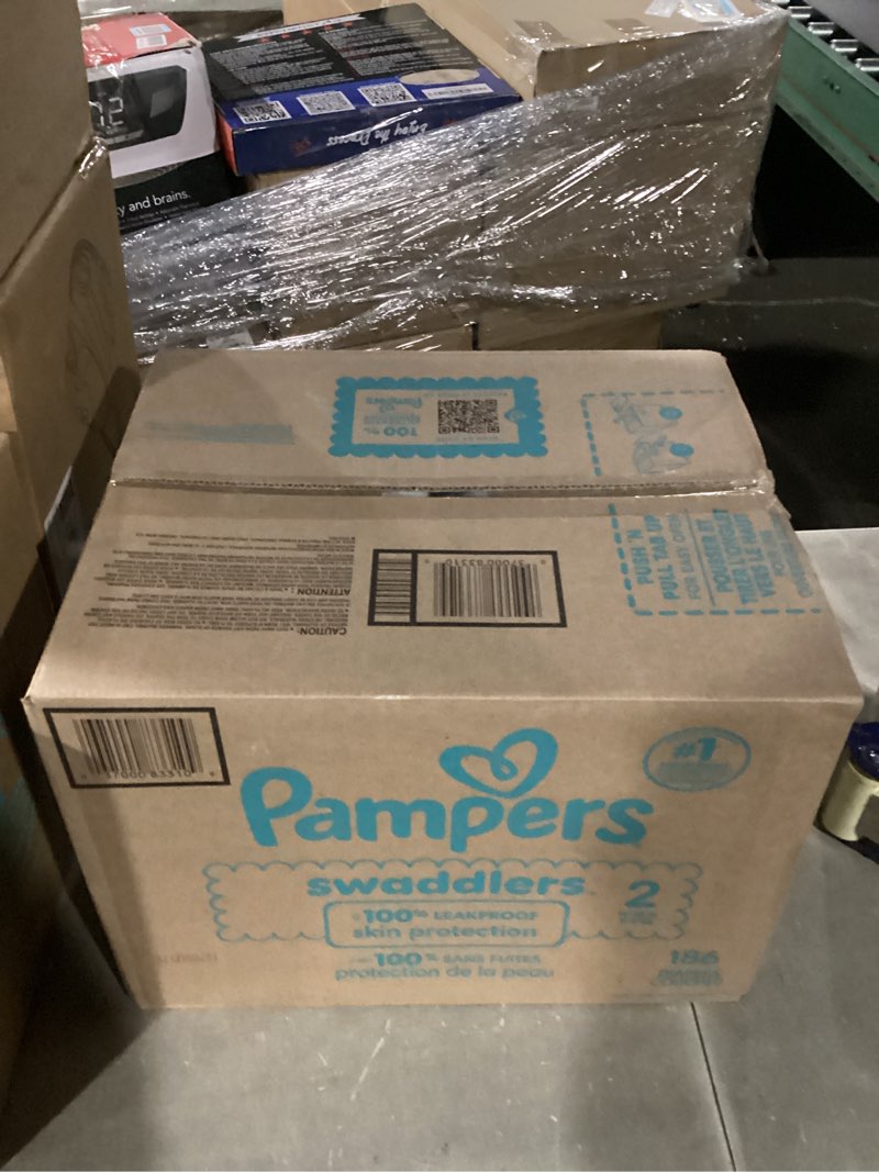 Condition photo showing New/Like New for Pampers Baby Diapers - Swaddlers - Size 2, 186 Count, Ultra Absorbent Disposable Infant Diaper