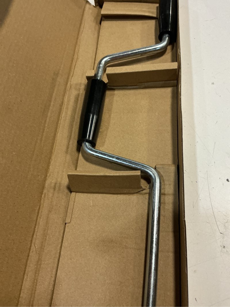 Condition photo showing As Is for heavy duty winch strap winder for flatbed trailer, solid steel winding straps roll-up hand roller, tie-downs winch straps for truck trailer 1pcs 1pack