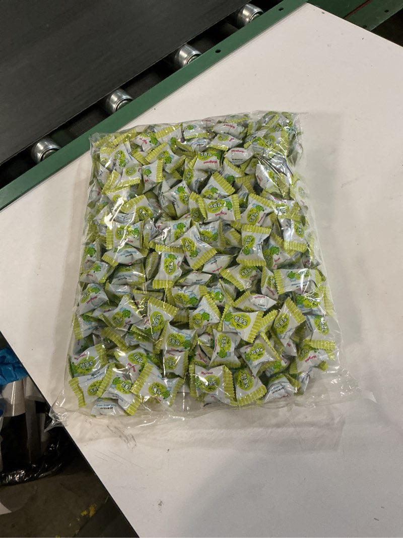 Condition photo showing New/Like New for ( B/03/06/2027) Matgouel_Korean Green Grape Candy Bulk 5.29 lb (2.4 kg) about 300 Counts | Individually Wrapped for Parties, Events, and Candy Buffets ???? ??