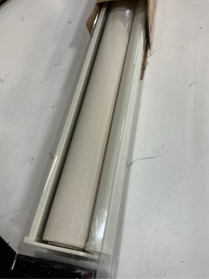 Condition photo showing New/Like New for AOSKY Cordless Zebra Blinds for Windows Pull Down Roller Window Shades Dual Layer Light Filtering Privacy for Day and Night, Free-Stop Door Shades for Home Easy to Install (34" W X 84" H?Beige) 34"W x 84"H Beige