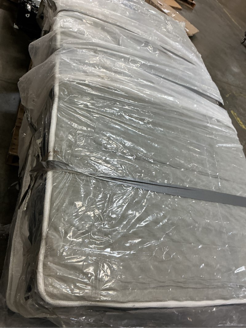 Condition photo showing As Is for coolvie twin xl mattress 14 inch, gel memory foam bed in a box, adaptive support breathable hybrid mattresses with certipur-us certified, double cooling individually coil & medium plush support bluewhite twin xl 14 inch medium plush