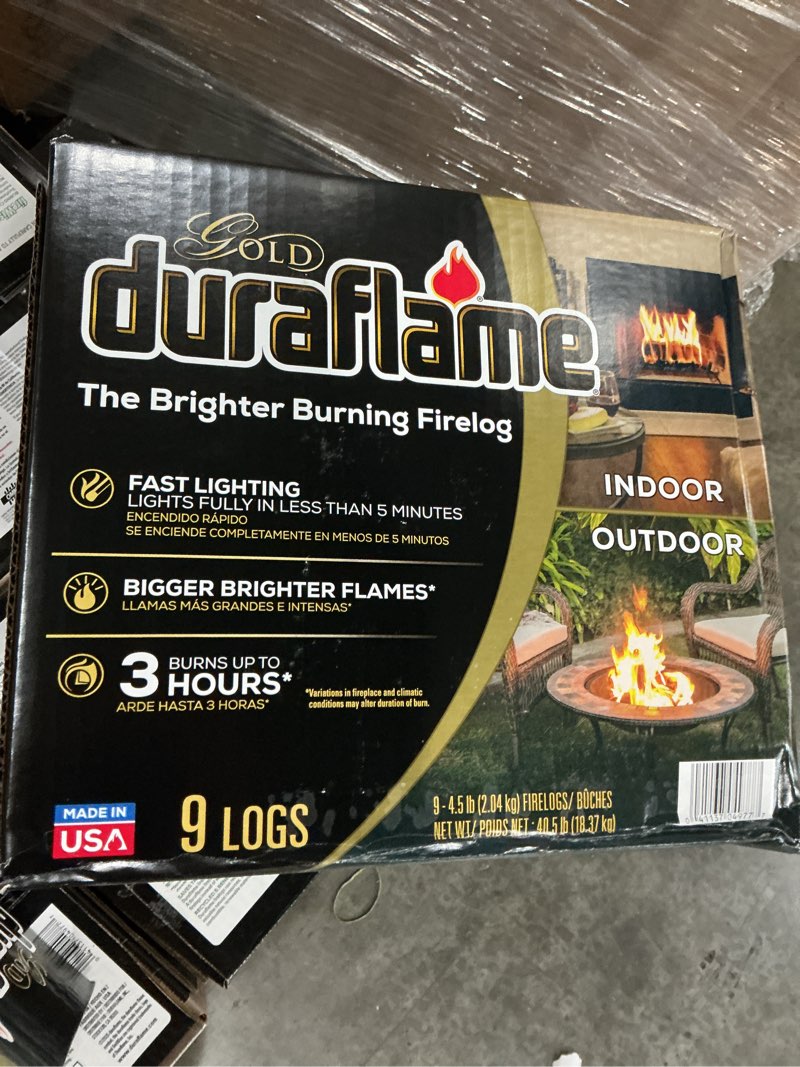 Condition photo showing New/Like New for duraflame gold ultra-premium 4.5 lb. firelogs, 9-pack case 3-hour burn