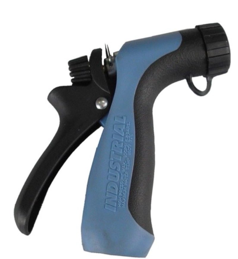 Hi-Tech Heavy Duty Industrial Hose Nozzle – High Pressure 100 PSI, Hot Water & High Temp Resistant, Pistol Grip Spray Nozzle for Garden Hose, Marine & Commercial Grade