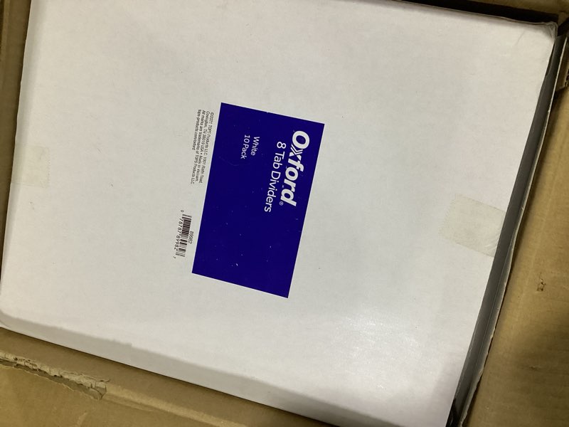 Condition photo showing Good Condition for oxford blank write on binder dividers, 1/8 cut tabs, 3 hole punch dividers in 8 tab sets, 80 dividers, 10 sets, white (89982), pack of 10