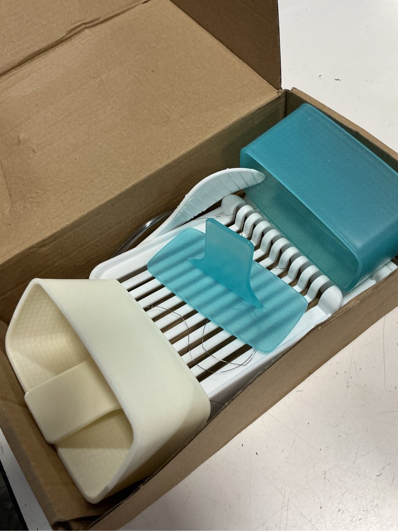 Condition photo showing As Is for spam musubi mold, 4 pcs musubi maker kit spam slicer musubi press sushi rice onigiri mold set egg cutter for luncheon meat hot dog cheese strawberry lunch bento (4pc-beige/blue)