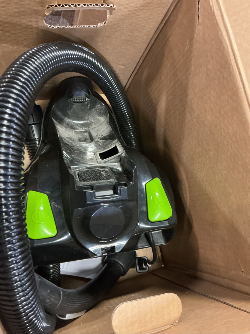 Condition photo showing As Is for Bissell 2156A Zing Canister Bagless Vacuum Zing Canister Lime