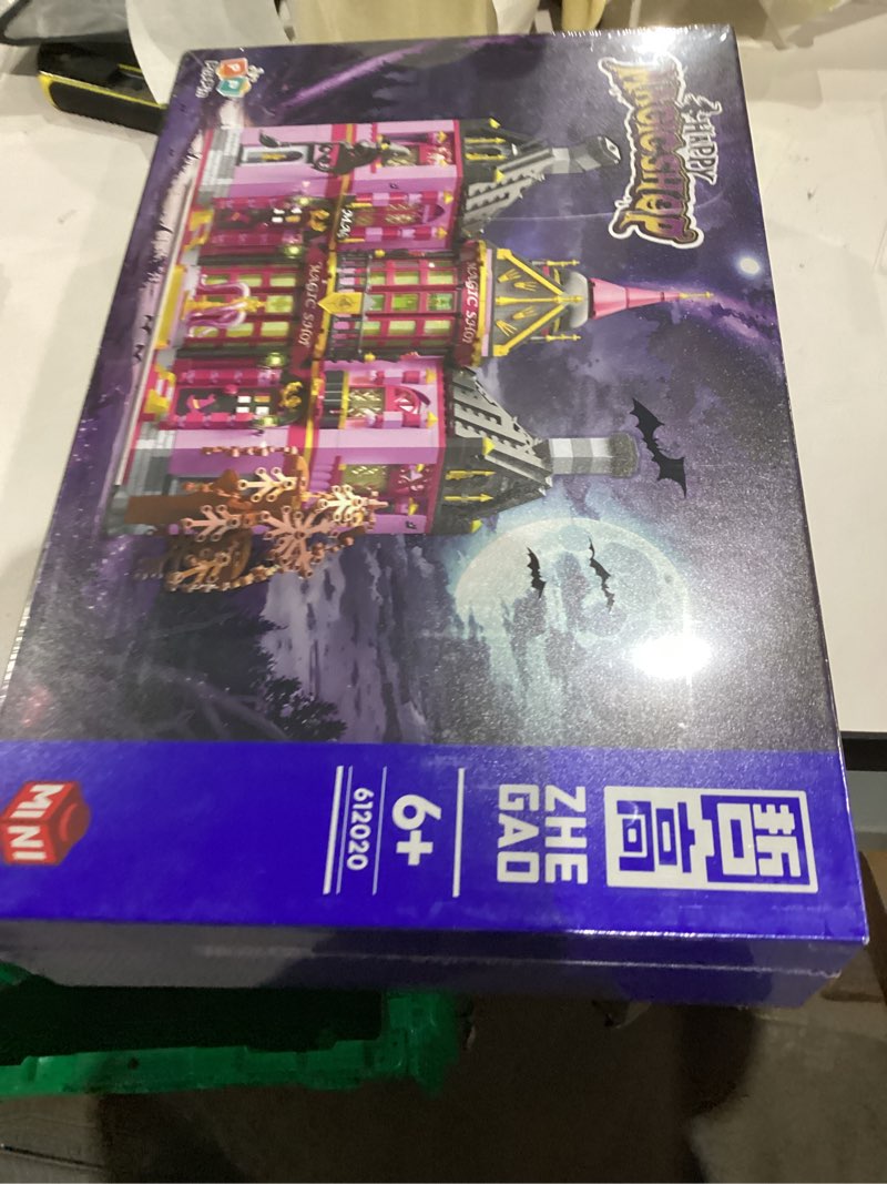 Condition photo showing New/Like New for Pink Palace House Building Blocks Sets - 1366 PCS Halloween Haunted House Magic Shop Model Toys for Kids Adults Collection Idea for Boys Girls Aged 8+