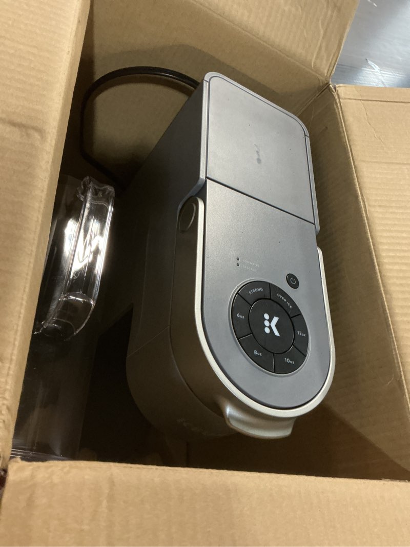 Condition photo showing As Is for Keurig K-Supreme Single Serve K-Cup Pod Coffee Maker, MultiStream Technology, 4 Brew Sizes, 66oz Dual-Position Removable Reservoir, Gray Gray Coffee Maker