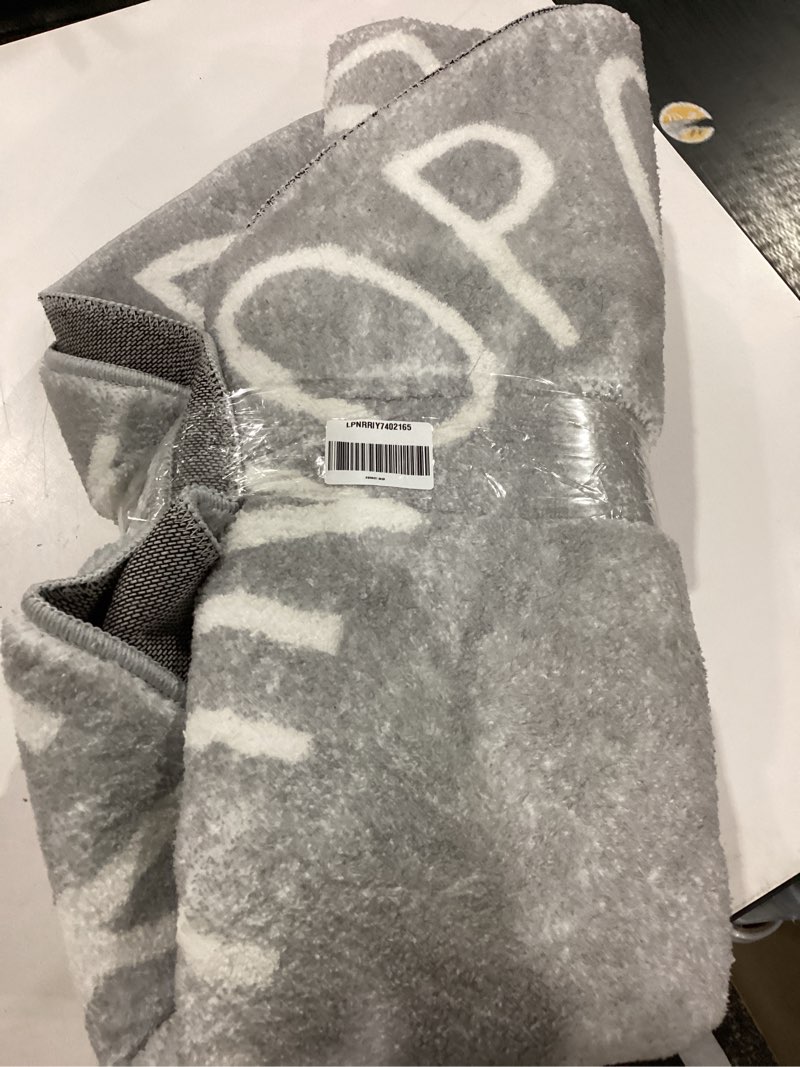 Condition photo showing As Is for Topotdor Round Kids Play Rug Alphabet Nursery Area Rug Extra Large Soft Crawling Play Mat for Children Toddlers Bedroom (71 inch, Grey)